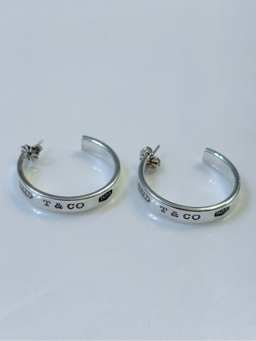 Tiffany & Co. Sterling Silver 925 Hoop Earrings